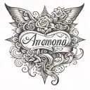 Mila Armani in cursive writing tattoo design idea