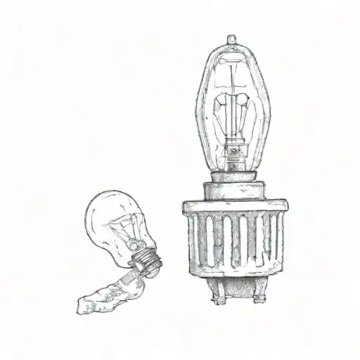 a light bulb  tattoo design idea
