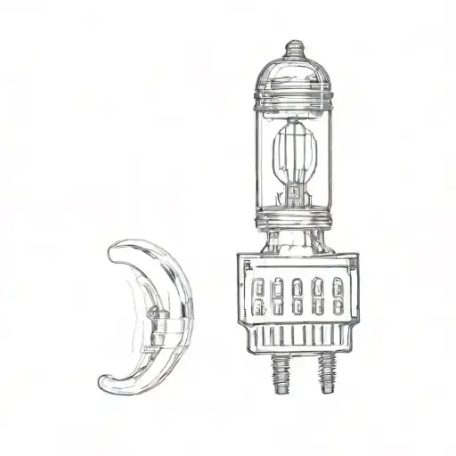 a light bulb  tattoo design idea