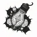 a light bulb  tattoo design idea