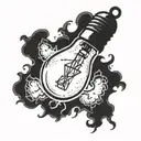 a light bulb  tattoo design idea