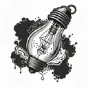 a light bulb  tattoo design idea