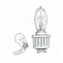 a light bulb  tattoo design idea