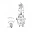a light bulb  tattoo design idea