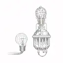 a light bulb  tattoo design idea