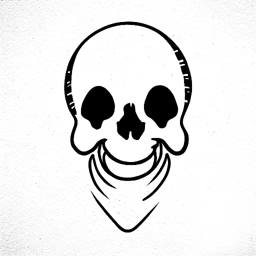 skull alien tattoo design idea