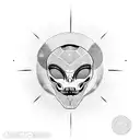 Alien skull tattoo design idea