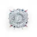 numeric tattoo of numbers: 2004,2005,2011,2016,2021, vertical  tattoo design idea