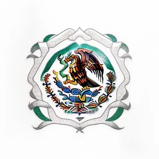 Mexican flag tattoo design idea