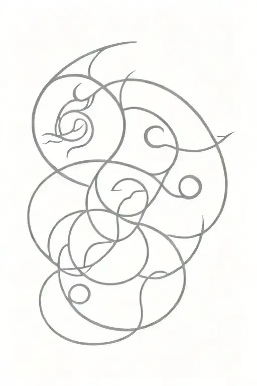 Gemini, taurus and aquarius logo tattoo design idea