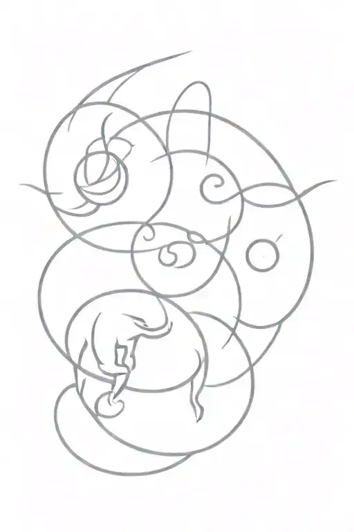 Gemini, taurus and aquarius logo tattoo design idea