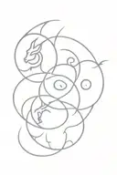 Gemini, taurus and aquarius logo tattoo design idea