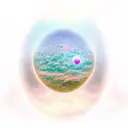 man standing on a planet in front of a large door that is glowing pink around it.  tattoo design idea