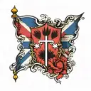 dominican flag tattoo design idea