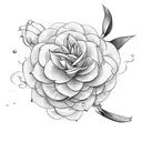 camellia flower tattoo design idea