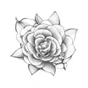 camellia flower tattoo design idea