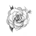 camellia flower tattoo design idea