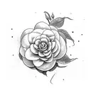 camellia flower tattoo design idea