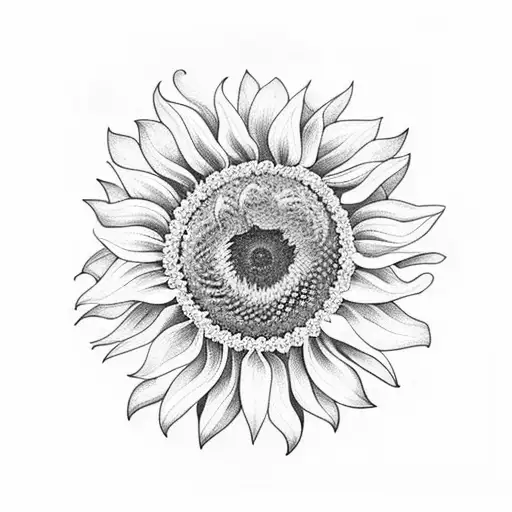 bouquet of flowers. a sunflower being the center, with some wildflowers added in.  tattoo design idea