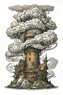 tornado storm gustave dore dan seagrave tattoo design idea