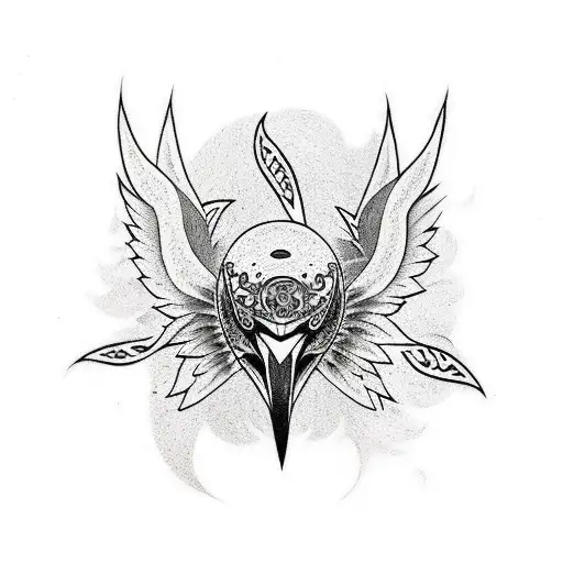 Raven tattoo design idea