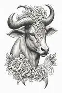 zodiac taurus sign tattoo design idea