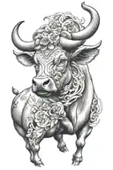 zodiac taurus sign tattoo design idea