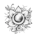 passion fruit and vine with the flowers in color for arm tattoo design idea