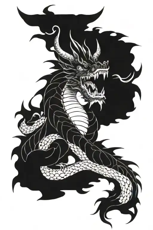 kaido dragon form and onigashima tattoo design idea