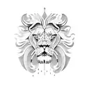 lion and bull and scorpion  tattoo design idea