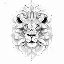 lion and bull and scorpion  tattoo design idea