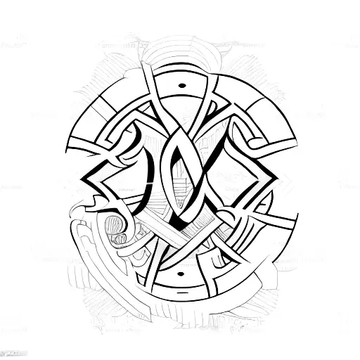 A creative minimalist tattoo of the names Nícolas, Iago, and Gabriel in German lettering tattoo design idea