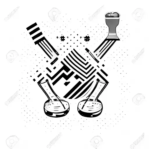 A minimalist design of the German flag with beer mugs and dancers incorporated tattoo design idea