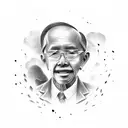 In memory of your father, write a heartfelt tribute to honor his life and the impact he had on those around him. Begin b tattoo design idea