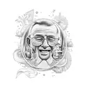 In memory of your father, write a heartfelt tribute to honor his life and the impact he had on those around him. Begin b tattoo design idea