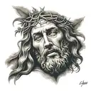 jesus face tattoo design idea