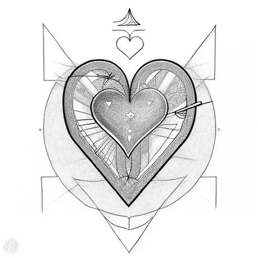 love heart with a j tattoo design idea