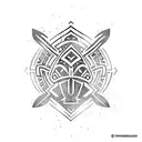Polynesian tribal sleeve tattoo design idea