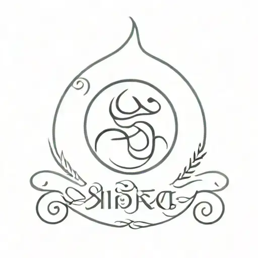 sanskrit shloka with artwork tattoo design idea