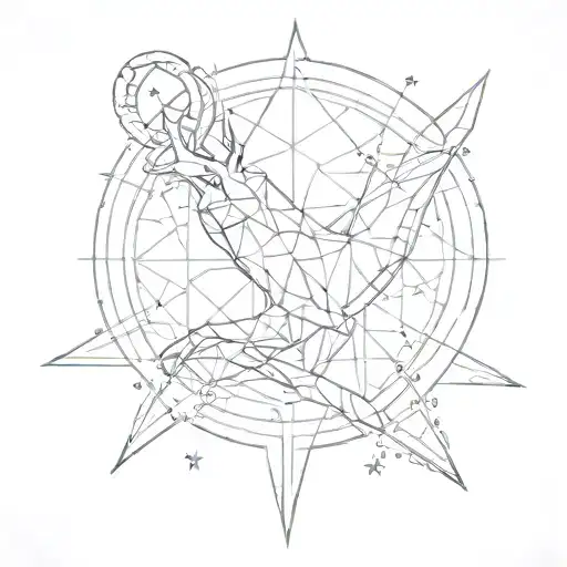 Astrological sign Capricorn, geometric shape, birthdate 01.01.1978, Earth, Star Trek, I'm gay tattoo design idea