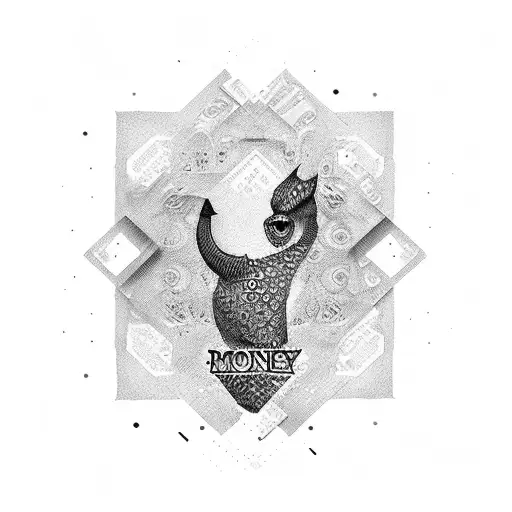money rules everything tattoo design idea