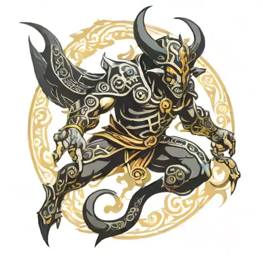 shadow god tattoo design idea