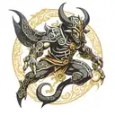 shadow god tattoo design idea