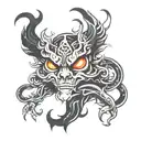 shadow god tattoo design idea