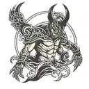 shadow god tattoo design idea