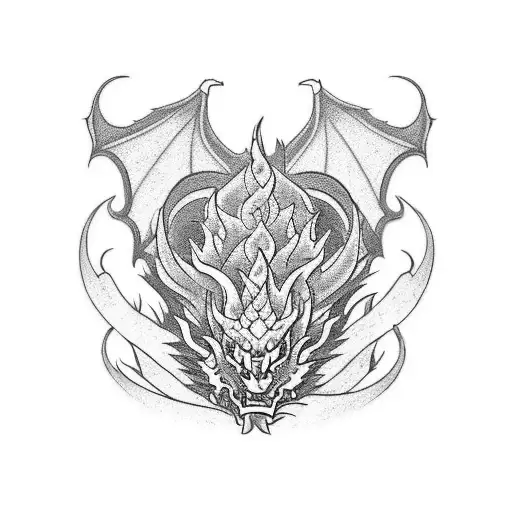 Combining mini tattoos with Chinese elements to create a unique dragon design tattoo design idea