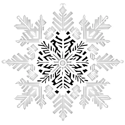 Snowflake with sparkle design tattoo design idea