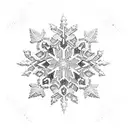 Snowflake with sparkle design tattoo design idea