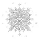 Snowflake with sparkle design tattoo design idea