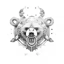 viking bear tattoo design idea